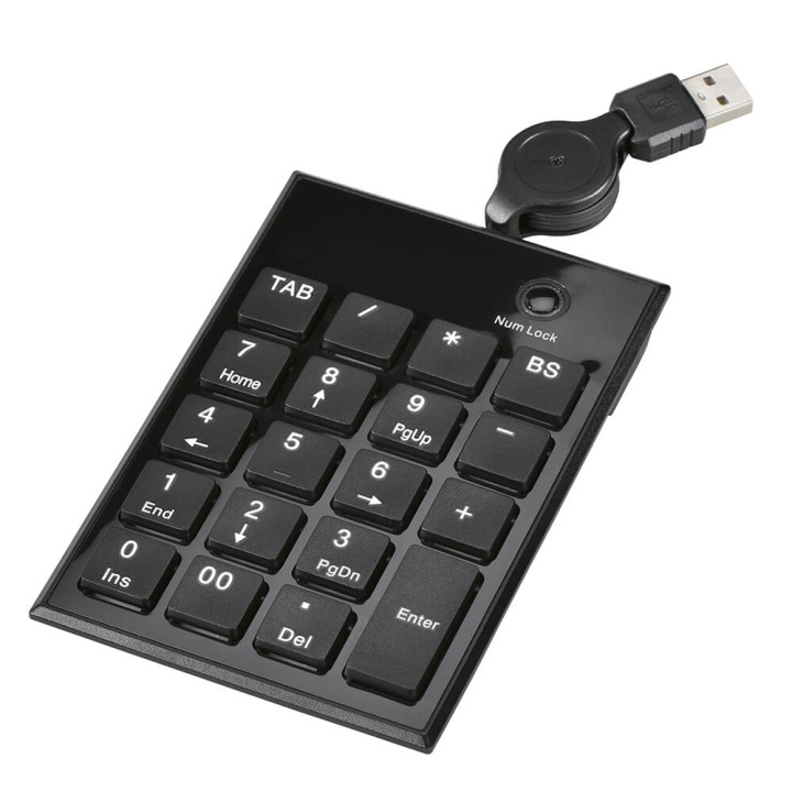 Hama Keypad/Board Numerisk SK140 Sort i gruppen COMPUTERTILBEHØR / Mus og tastatur / Tastatur / Med ledning hos TP E-commerce Nordic AB (C01571)