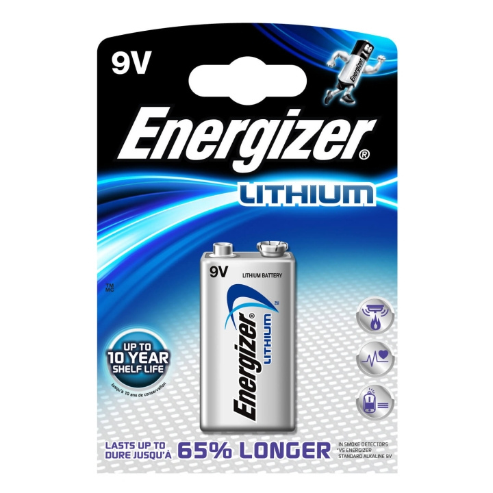 Energizer Batteri 9V/6LR61 Ultimate Lithium 1-pak i gruppen HJEMMEELEKTRONIK / Batterier og opladere / Batterier / 9V hos TP E-commerce Nordic AB (C01575)