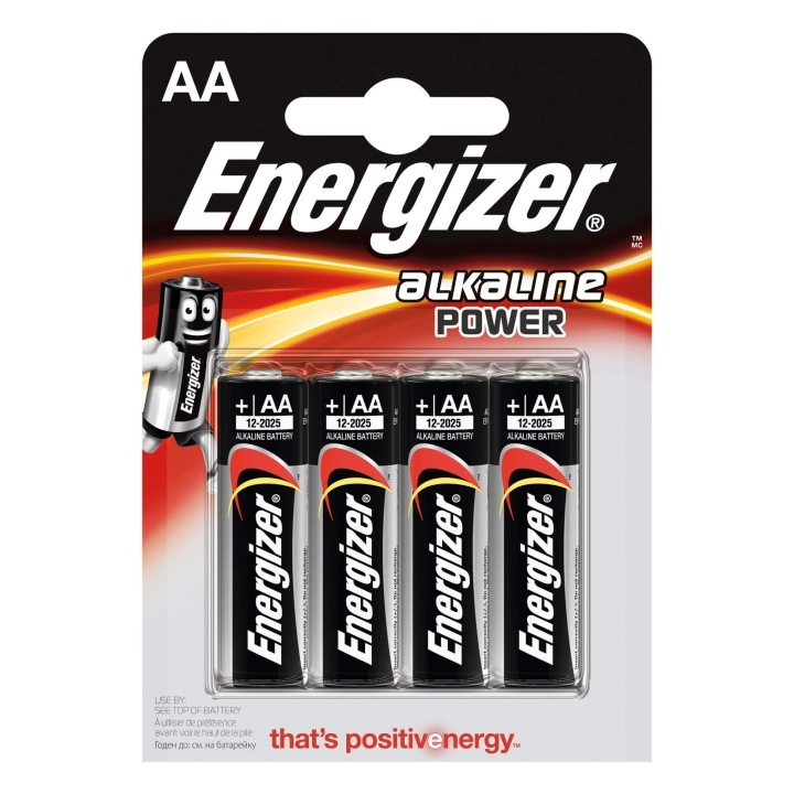 Energizer Batteri AA/LR6 Alkaline Power 4-pak i gruppen HJEMMEELEKTRONIK / Batterier og opladere / Batterier / AA hos TP E-commerce Nordic AB (C01576)