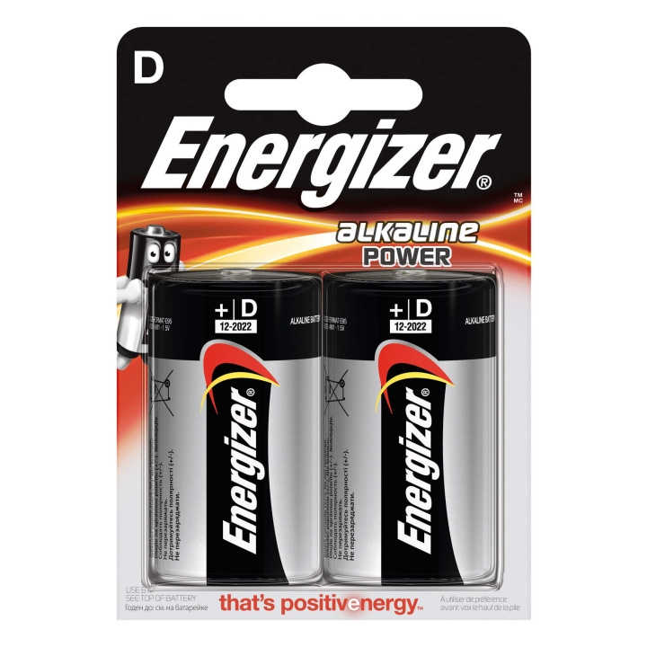 Energizer Batteri D/LR20 Alkaline Power 2-pak i gruppen HJEMMEELEKTRONIK / Batterier og opladere / Batterier / Andet hos TP E-commerce Nordic AB (C01579)