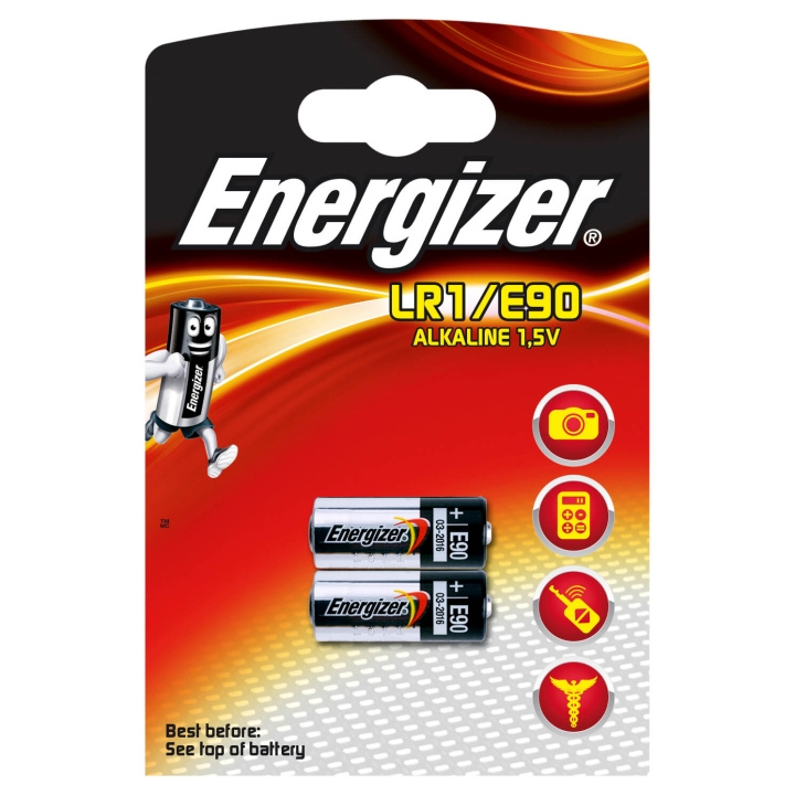 Energizer Batteri LR1/E90 Alkaline 2-pak i gruppen HJEMMEELEKTRONIK / Batterier og opladere / Batterier / Andet hos TP E-commerce Nordic AB (C01582)