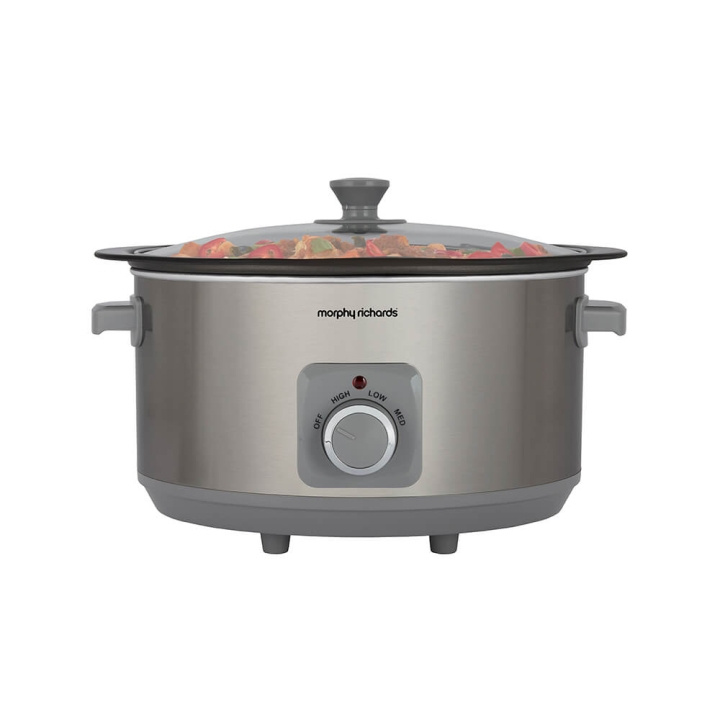 Morphy Richards Slow Cooker Sear and Stew Børstet stål i gruppen HJEM, HUS & HAVE / Husholdningsapparater / Slowcookers hos TP E-commerce Nordic AB (C01745)