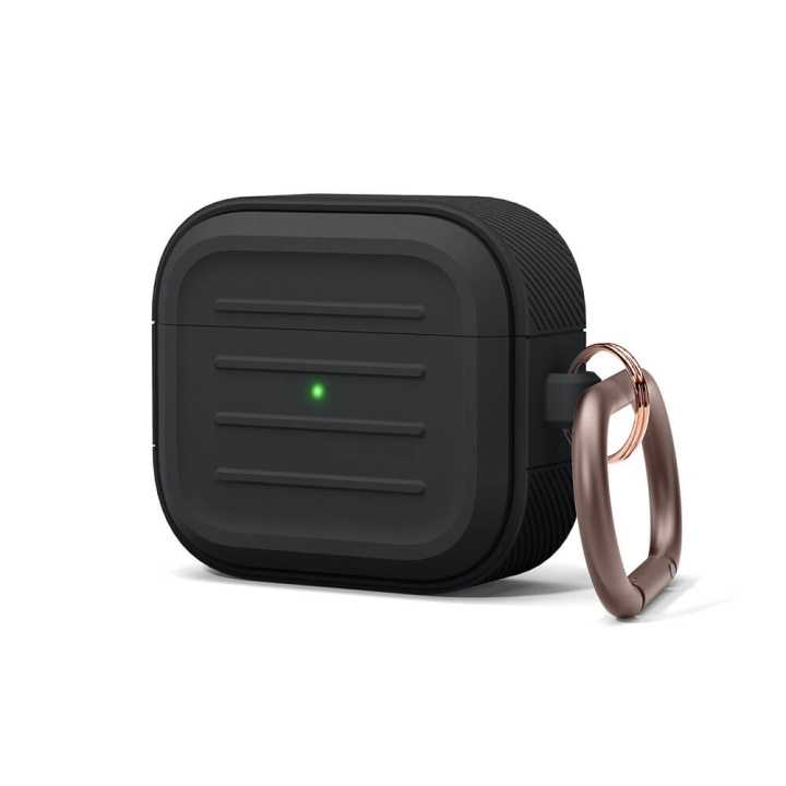 Elago AirPods 3 Armor Hang-Etui Sort i gruppen HJEMMEELEKTRONIK / Lyd & billede / Hovedtelefoner & Tilbehør / Tilbehør hos TP E-commerce Nordic AB (C01826)
