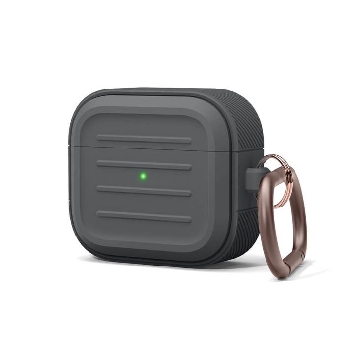 Elago AirPods 3 Armor Hang-Etui Mørkegrå i gruppen HJEMMEELEKTRONIK / Lyd & billede / Hovedtelefoner & Tilbehør / Tilbehør hos TP E-commerce Nordic AB (C01827)