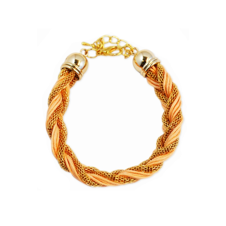 Armband Braided Gold Pink i gruppen SPORT, FRITID & HOBBY / Accessories / Øvrige accessories hos TP E-commerce Nordic AB (C01921)