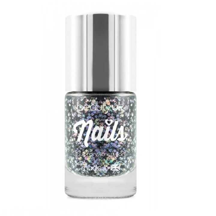 Beauty UK Glitter Nail Polish - Midnight Sky Black i gruppen SKØNHED & HELSE / Manicure / pedicure / Neglelak hos TP E-commerce Nordic AB (C02004)