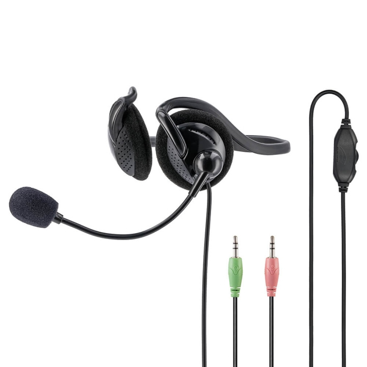 Hama PC Office Headset NHS-P100 Stereo Nakkebøjle Sort i gruppen COMPUTERTILBEHØR / Computer Tilbehør / Headset hos TP E-commerce Nordic AB (C02184)