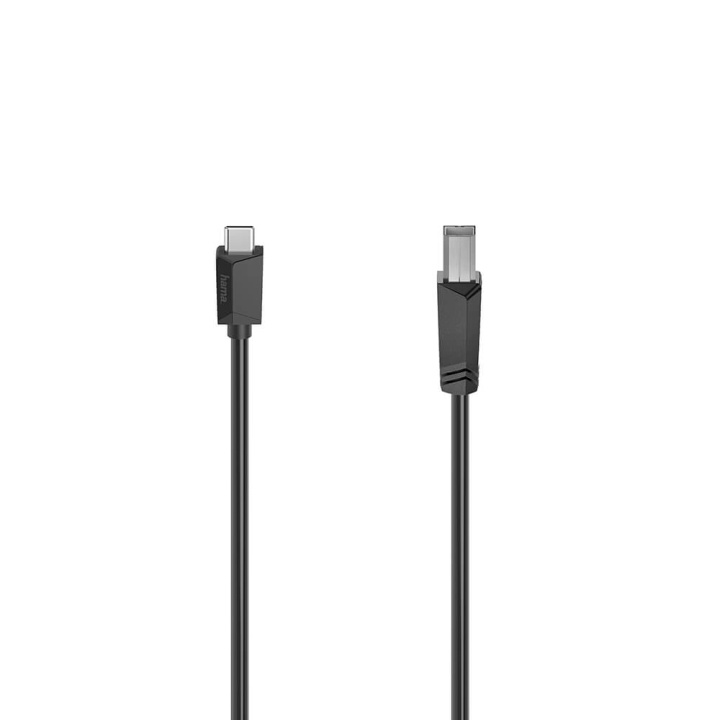 Hama Kabel USB-C til USB-B 480 Mbps 1.5m Sort i gruppen COMPUTERTILBEHØR / Kabler og adaptere / USB / USB-C hos TP E-commerce Nordic AB (C02198)