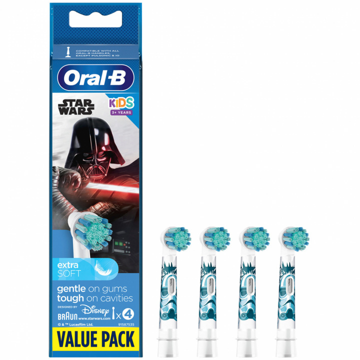 Oral-B Borsthuvud Star Wars 4st i gruppen SKØNHED & HELSE / Oral pleje / Tilbehør til elektriske tandbørster hos TP E-commerce Nordic AB (C02292)
