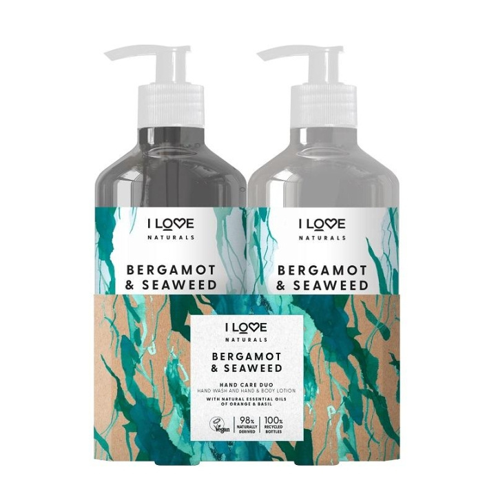 Giftset I Love Naturals Hand Care Duo Bergamot & Seaweed i gruppen SKØNHED & HELSE / Manicure / pedicure / Håndcreme hos TP E-commerce Nordic AB (C02780)