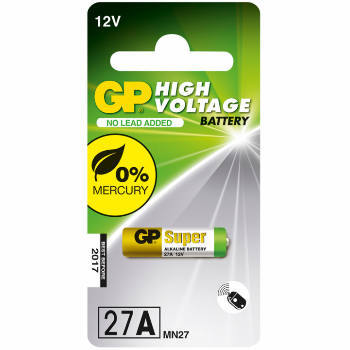 GP 27A / 37AF / MN27 12V 1-pak i gruppen HJEMMEELEKTRONIK / Batterier og opladere / Batterier / Andet hos TP E-commerce Nordic AB (C02827)