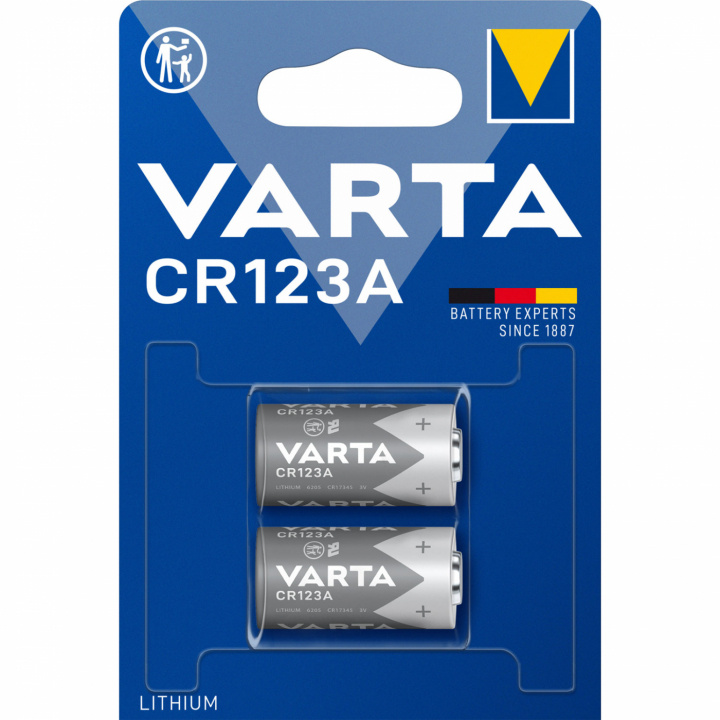 CR123A 3V Lithiumbatteri 2-pac i gruppen HJEMMEELEKTRONIK / Batterier og opladere / Batterier / Andet hos TP E-commerce Nordic AB (C02843)