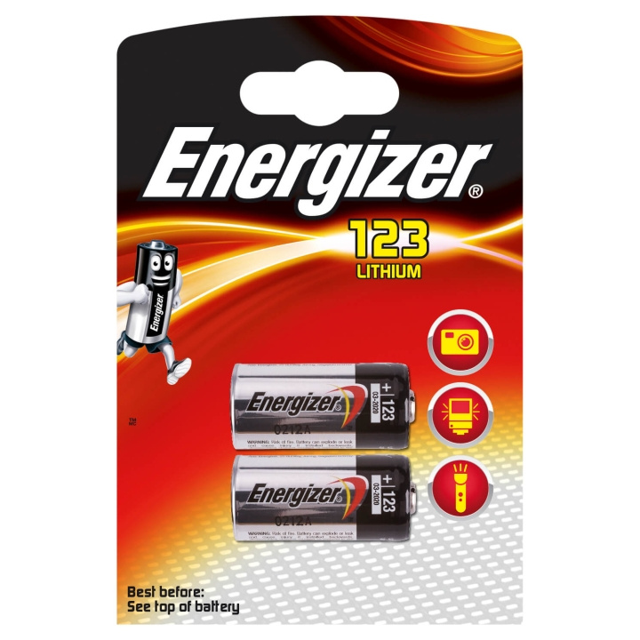 Energizer Batteri CR123 Lithium 2-pak i gruppen HJEMMEELEKTRONIK / Batterier og opladere / Batterier / Andet hos TP E-commerce Nordic AB (C02959)