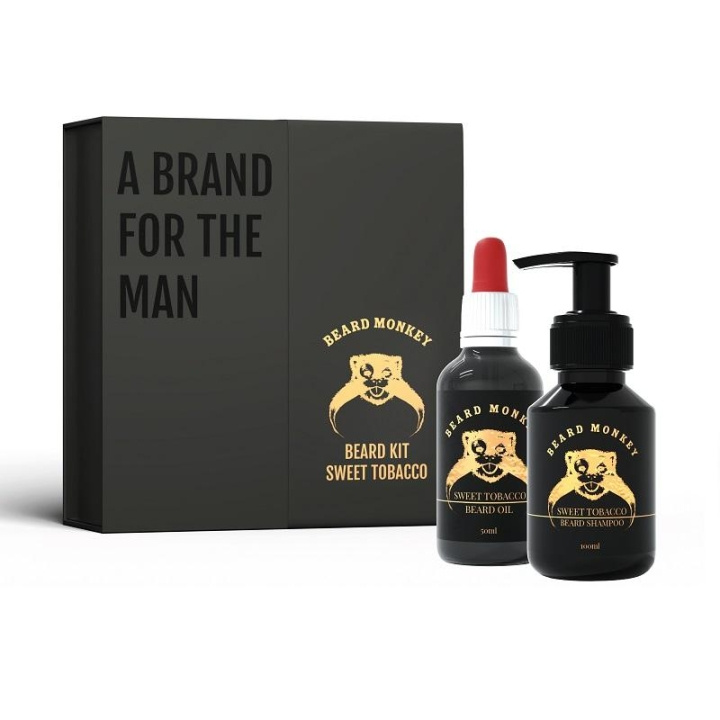 Giftset Beard Monkey Beard Kit Sweet Tobacco 2021 i gruppen SKØNHED & HELSE / Hår og styling / Skæg pleje / Skæg olie hos TP E-commerce Nordic AB (C03038)