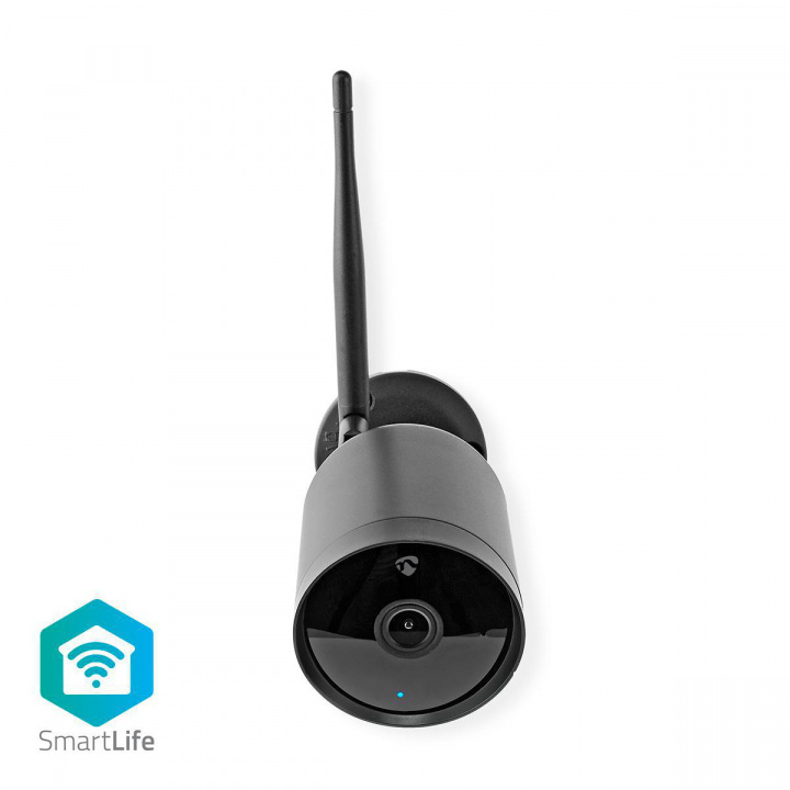 Nedis SmartLife udendørskamera | Wi-Fi | Full HD 1080p | IP65 | Cloud Storage (mulighed) / microSD (ikke inkluderet) | 12 V DC | Med bevægelsessensor | Nattesyn | Sort i gruppen HJEM, HUS & HAVE / Alarm, Sikkerhed & Overvågning / Overvågningskameraer / Digital (netværk) / Udendørs kameraer hos TP E-commerce Nordic AB (C03292)