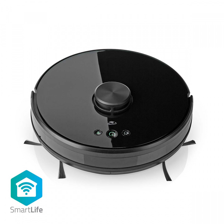 Nedis SmartLife Robot Støvsuger | Lasernavigation | Wi-Fi | Kapacitet Collection Reservoir: 0.6 l | Automatisk opladning | Maksimal driftstid: 2 timer | Sort | Android™ / IOS i gruppen HJEM, HUS & HAVE / Rengøringsmidler / Støvsugere og tilbehør / Robot Støvsuger hos TP E-commerce Nordic AB (C03311)