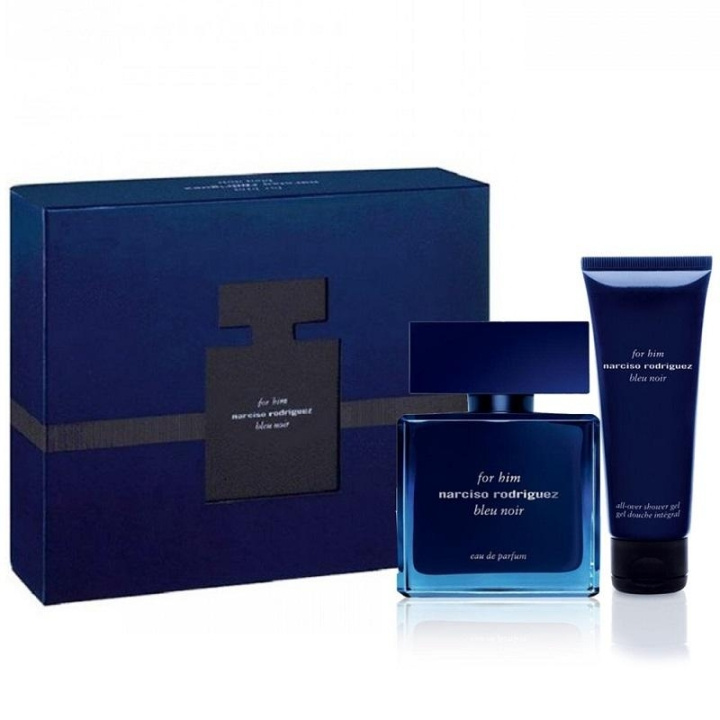 Giftset Narciso Rodriguez Bleu Noir for Him Edp 50ml + Shower Gel 50ml i gruppen SKØNHED & HELSE / Duft & Parfume / Parfume / Parfume til ham hos TP E-commerce Nordic AB (C03392)