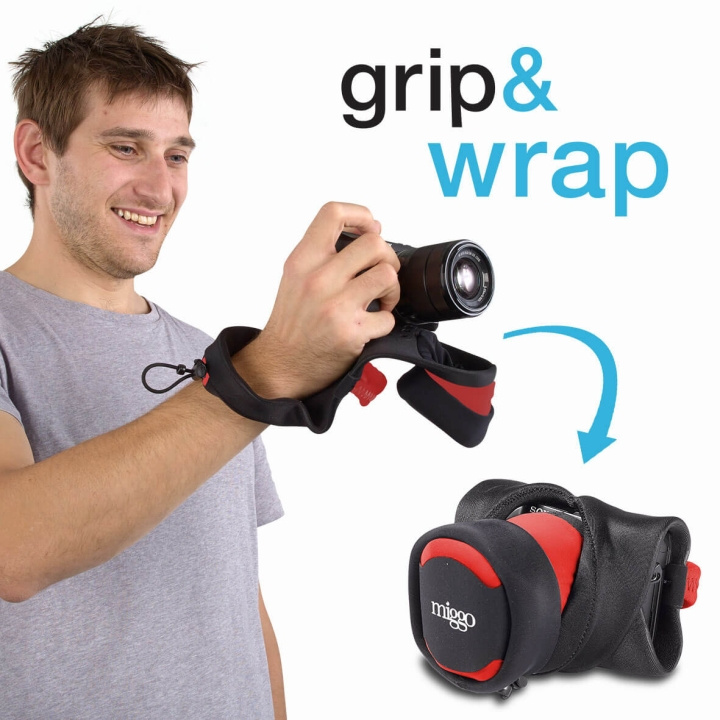 MYMIGGO MIGGO Kamera Wrap/Grip 30 Spejlløs Sort/Rød i gruppen HJEMMEELEKTRONIK / Foto og video / Fotografi udstyr / Kameratasker hos TP E-commerce Nordic AB (C03625)