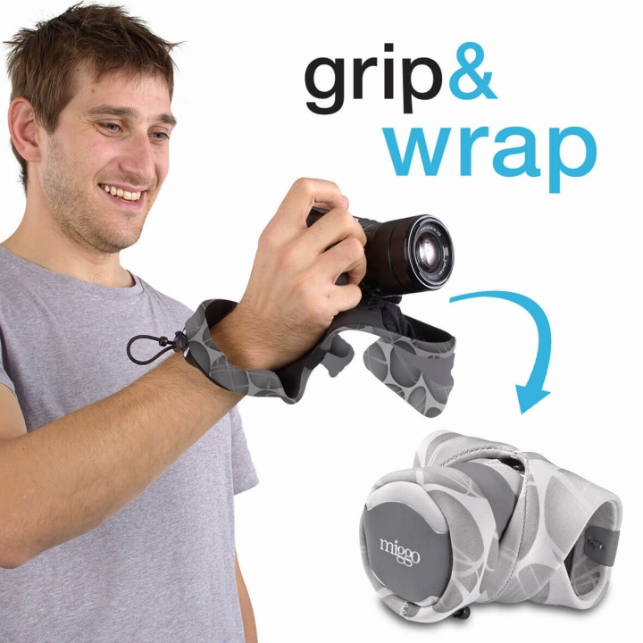 MYMIGGO MIGGO Kamera Wrap/Grip 30 Spejlløs Pebble Road i gruppen HJEMMEELEKTRONIK / Foto og video / Fotografi udstyr / Kameratasker hos TP E-commerce Nordic AB (C03626)