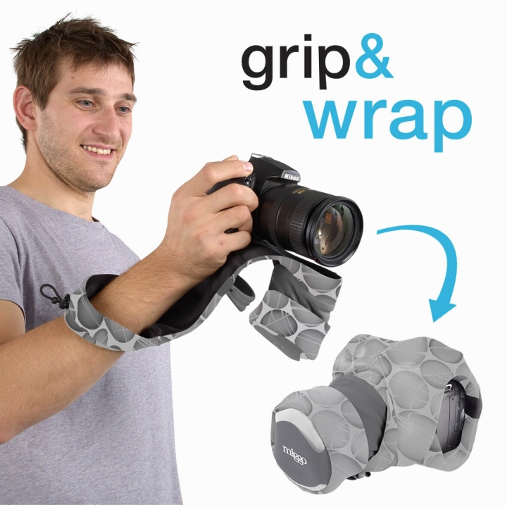 MYMIGGO MIGGO Kamera Wrap/Grip 70 DSLR Pebble Road i gruppen HJEMMEELEKTRONIK / Foto og video / Fotografi udstyr / Kameratasker hos TP E-commerce Nordic AB (C03630)