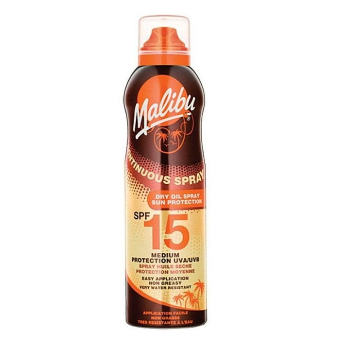 Malibu Continuous Dry Oil Spray SPF15 175ml i gruppen SKØNHED & HELSE / Hudpleje / Tanning / Solbeskyttelse hos TP E-commerce Nordic AB (C03710)