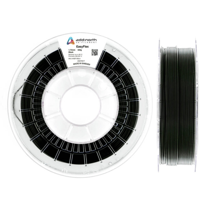 ADDNORTH Filament EasyFlex 1.75mm 500g Sort i gruppen COMPUTERTILBEHØR / Printere og tilbehør / Printere / 3D-printere og tilbehør / Tillbehör hos TP E-commerce Nordic AB (C03748)