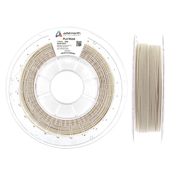 ADDNORTH Filament PLA Wood 1.75mm 500g Nordisk Birk i gruppen COMPUTERTILBEHØR / Printere og tilbehør / Printere / 3D-printere og tilbehør / Tillbehör hos TP E-commerce Nordic AB (C03752)