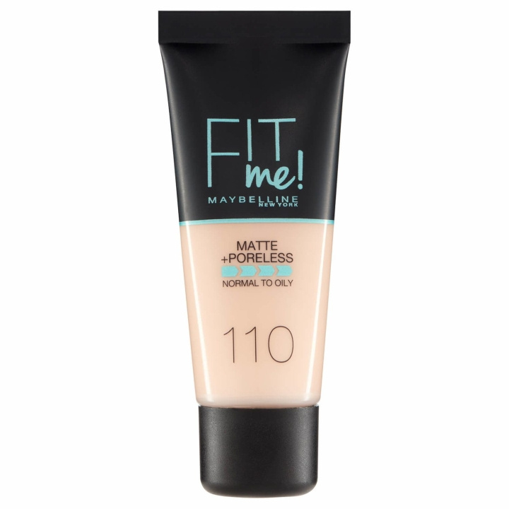 Maybelline Fit Me Matte + Poreless Foundation - 110 Porcelain i gruppen SKØNHED & HELSE / Makeup / Makeup ansigt / Foundation hos TP E-commerce Nordic AB (C03773)