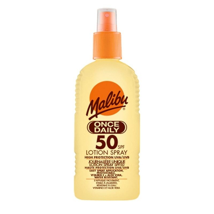 Malibu Once Daily Lotion Spray SPF50 200ml i gruppen SKØNHED & HELSE / Hudpleje / Tanning / Solbeskyttelse hos TP E-commerce Nordic AB (C03790)