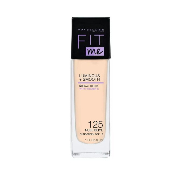 Maybelline Fit Me Luminous + Smooth Foundation - 125 Nude Beige i gruppen SKØNHED & HELSE / Makeup / Makeup ansigt / Foundation hos TP E-commerce Nordic AB (C03798)