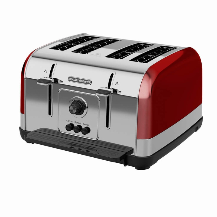 Morphy Richards Brødrister Venture 4 Skiver Rød i gruppen HJEM, HUS & HAVE / Husholdningsapparater / Brødristere & Sandwich Makers / Brødristere hos TP E-commerce Nordic AB (C03900)