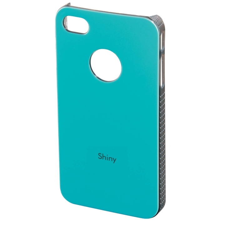 Hama Mobilcover iPhone 4/4S Shiny Hard Cover Turkis i gruppen SMARTPHONES & TABLETS / Mobil Beskyttelse / Apple / iPhone 4/4S / Cover hos TP E-commerce Nordic AB (C04186)