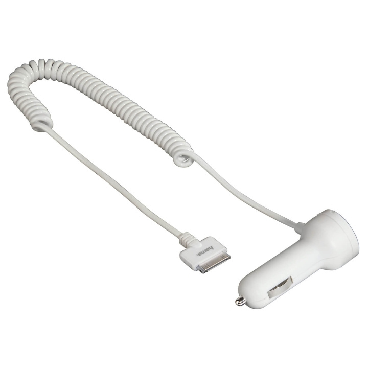 Hama iPhone3/4 Laddare 12V vit 30pin MFI i gruppen SMARTPHONES & TABLETS / Opladere og kabler / Bilopladere / Bilopladere 30 Pin hos TP E-commerce Nordic AB (C04187)