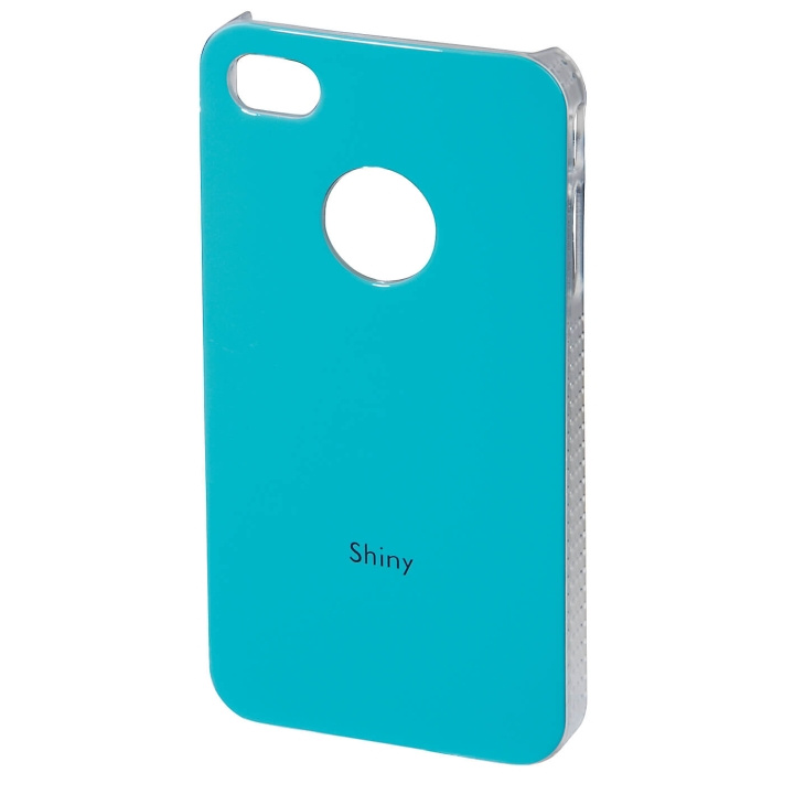 Hama Mobilcover iPhone 4/4S Shiny Hard Cover Turkis i gruppen SMARTPHONES & TABLETS / Mobil Beskyttelse / Apple / iPhone 4/4S / Cover hos TP E-commerce Nordic AB (C04188)