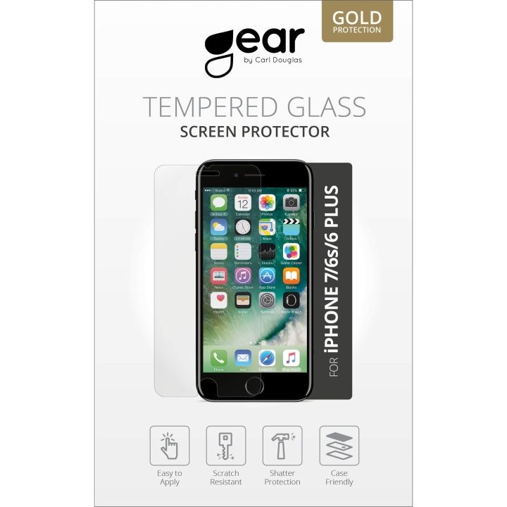 GEAR Hærdet Glas 2.5D iPhone 6/6S/7/8 Plus i gruppen SMARTPHONES & TABLETS / Mobil Beskyttelse / Apple / iPhone 8 Plus / Skærmbeskyttelse hos TP E-commerce Nordic AB (C04212)