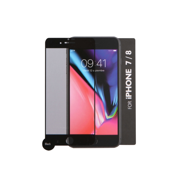 GEAR Hærdet Glas 3D Gummed Full Cover Sort iPhone 6/7/8/SE2020/22 i gruppen SMARTPHONES & TABLETS / Mobil Beskyttelse / Apple / iPhone 8 / Skærmbeskyttelse hos TP E-commerce Nordic AB (C04222)