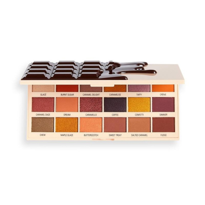 Makeup Revolution Chocolate Palette - Caramel Nudes i gruppen SKØNHED & HELSE / Makeup / Øjne og øjenbryn / Øjenskygge hos TP E-commerce Nordic AB (C04273)