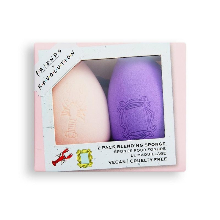 Makeup Revolution X Friends 2-pack Blending Sponges i gruppen SKØNHED & HELSE / Makeup / Værktøj & Makeup sæt / Børster og pensler hos TP E-commerce Nordic AB (C04286)