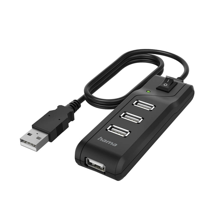 Hama Hub USB-A 2.0 Switch 4x Ports 480 Mbit/s Sort i gruppen COMPUTERTILBEHØR / Computer Tilbehør / USB-hubs hos TP E-commerce Nordic AB (C04469)