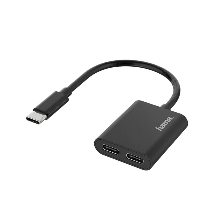 HAMA USB-C Audio/Charging Adapter 2-in-1 i gruppen COMPUTERTILBEHØR / Computer Tilbehør / USB-hubs hos TP E-commerce Nordic AB (C04471)