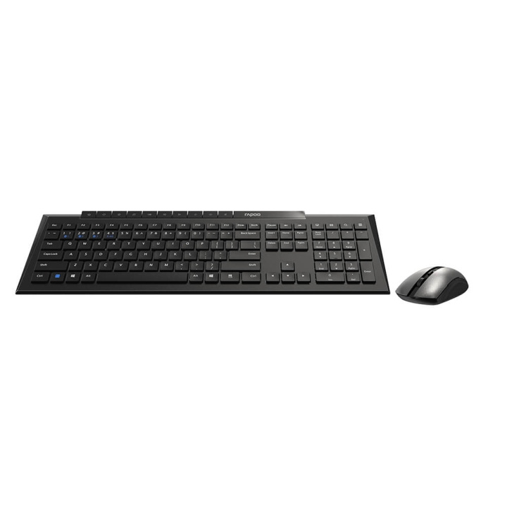 Rapoo Keyboard/Mus 8210M Multi-Mode Trådløs Sort i gruppen COMPUTERTILBEHØR / Mus og tastatur / Tastatur / Pakke hos TP E-commerce Nordic AB (C04497)