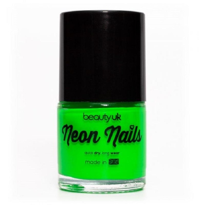 Beauty UK Neon Nail Polish - Green i gruppen SKØNHED & HELSE / Manicure / pedicure / Neglelak hos TP E-commerce Nordic AB (C04534)