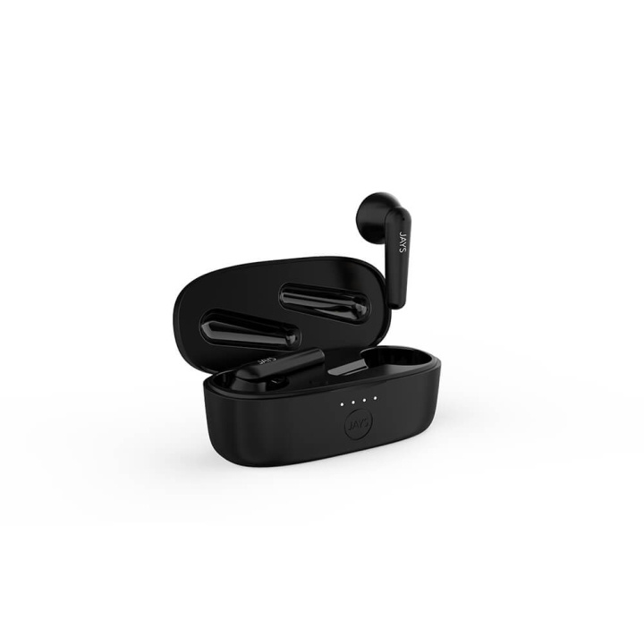 JAYS Hovedtelefon t-Six TWS True Wireless In-Ear Sort i gruppen HJEMMEELEKTRONIK / Lyd & billede / Hovedtelefoner & Tilbehør / Hovedtelefoner hos TP E-commerce Nordic AB (C04874)