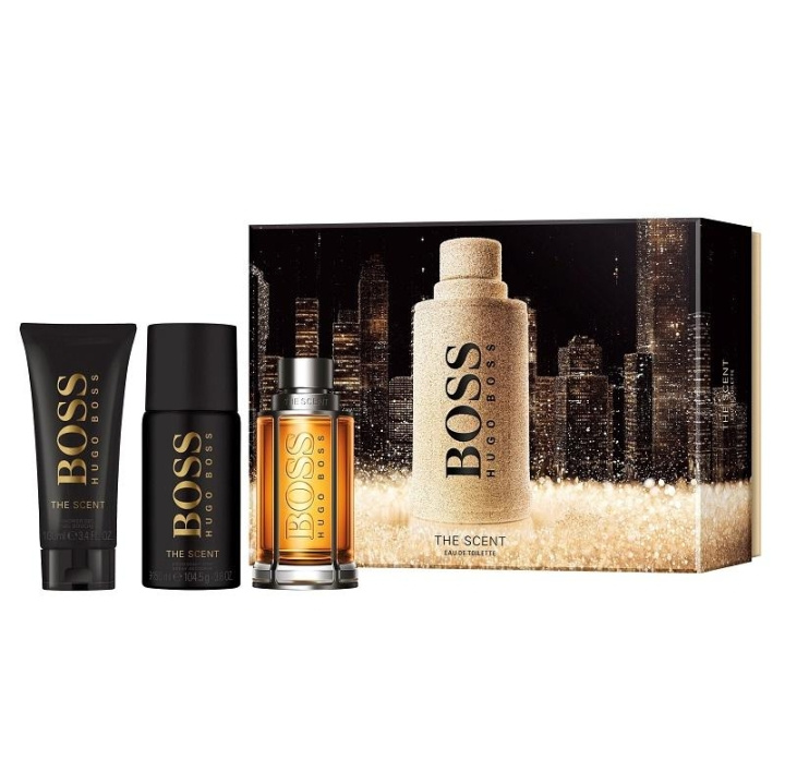 Giftset Boss The Scent Edt 100ml + Deo 150ml + Shower Gel 100ml i gruppen SKØNHED & HELSE / Duft & Parfume / Parfume / Parfume til ham hos TP E-commerce Nordic AB (C04919)