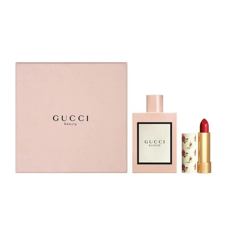 Giftset Gucci Bloom Edp 100ml + Gucci 25 Goldie Red Lipstick i gruppen SKØNHED & HELSE / Duft & Parfume / Parfume / Parfume til hende hos TP E-commerce Nordic AB (C04946)