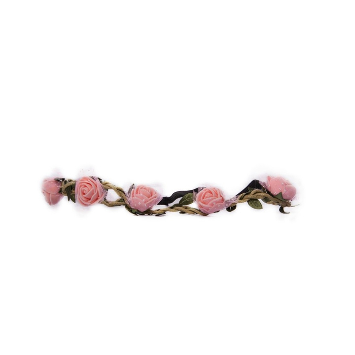 Hårband Blomster - Apricot i gruppen SKØNHED & HELSE / Hår og styling / Hårtilbehør hos TP E-commerce Nordic AB (C05044)