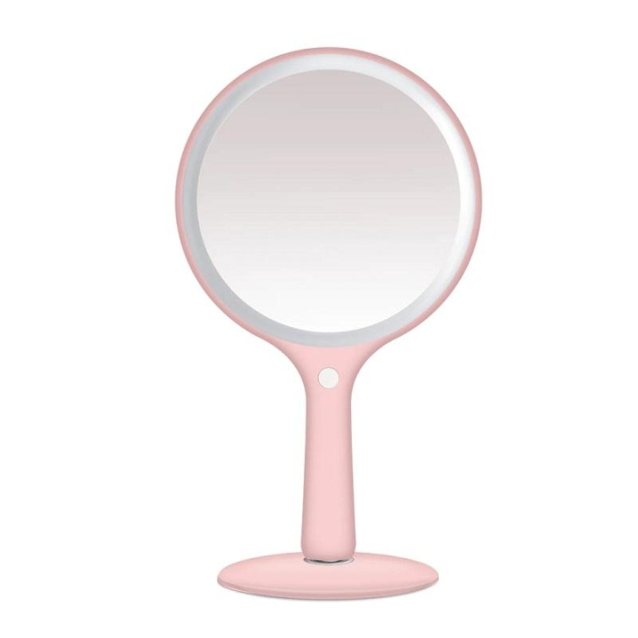 Kokie LED Handheld Ring Mirror - USB Rechargeable i gruppen SKØNHED & HELSE / Makeup / Sminkespejl hos TP E-commerce Nordic AB (C05079)