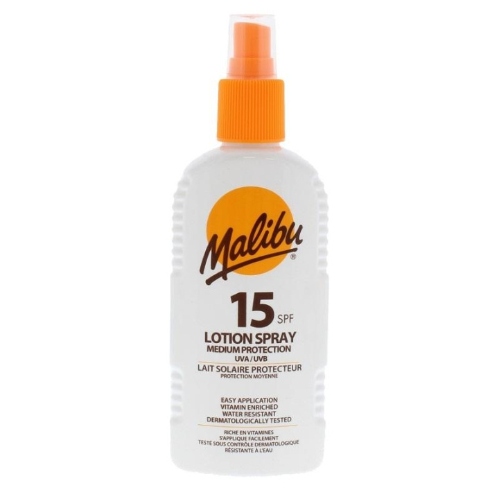 Malibu Lotion Spray SPF15 200ml i gruppen SKØNHED & HELSE / Hudpleje / Tanning / Solbeskyttelse hos TP E-commerce Nordic AB (C05144)