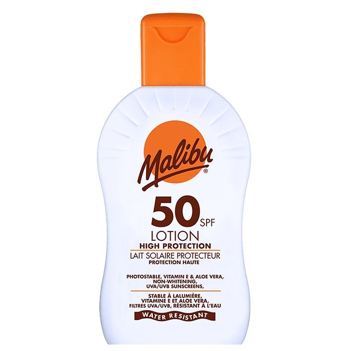 Malibu Sun Lotion SPF50 200ml i gruppen SKØNHED & HELSE / Hudpleje / Tanning / Solbeskyttelse hos TP E-commerce Nordic AB (C05153)