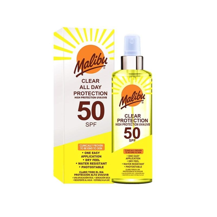 Malibu Clear Protection Spray SPF50 250ml i gruppen SKØNHED & HELSE / Hudpleje / Tanning / Solbeskyttelse hos TP E-commerce Nordic AB (C05174)